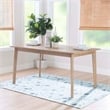 Pemberly Row Mid-Century Dining Table in Natural Brown Stained Wood