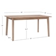 Pemberly Row Mid-Century Dining Table in Natural Brown Stained Wood
