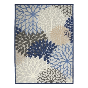 Pemberly Row 10' x 14' Blue/Multicolor Outdoor Indoor/Outdoor Rug