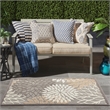 Pemberly Row Contemporary 3' x 5' Natural Outdoor Indoor/Outdoor Rug