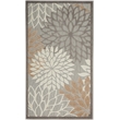 Pemberly Row Contemporary 3' x 5' Natural Outdoor Indoor/Outdoor Rug