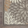 Pemberly Row Contemporary Fabric 5' x Square Natural Tropical Rug