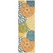 Pemberly Row 2' x 6' Turquoise Multicolor Outdoor Indoor/Outdoor Rug