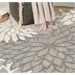 Pemberly Row Contemporary 4' x Round Natural Outdoor Indoor/Outdoor Rug