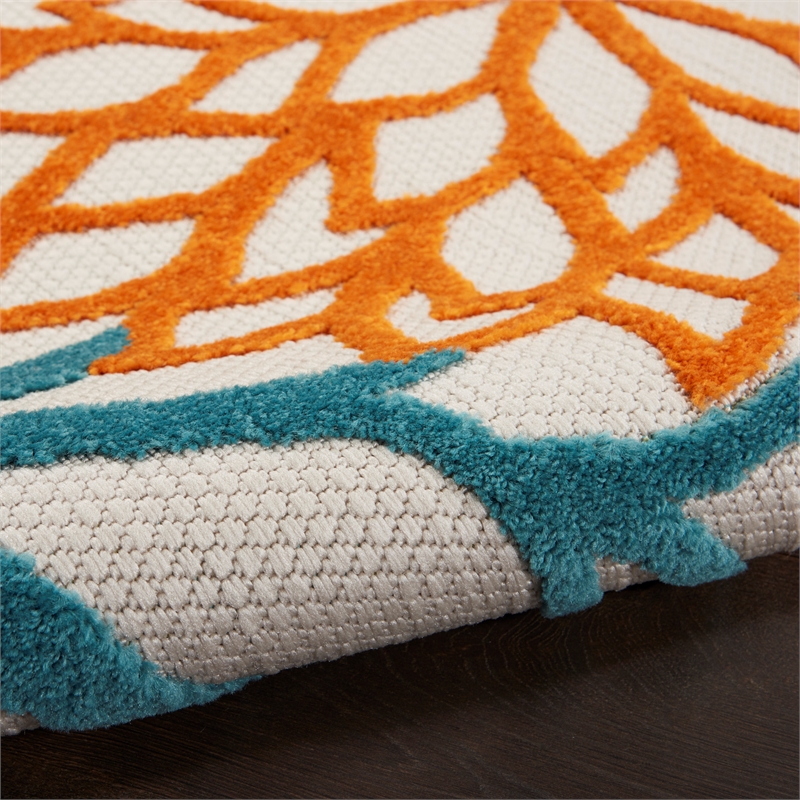 Pemberly Row 6' x 9' Turquoise Multicolor Outdoor Indoor/Outdoor Rug