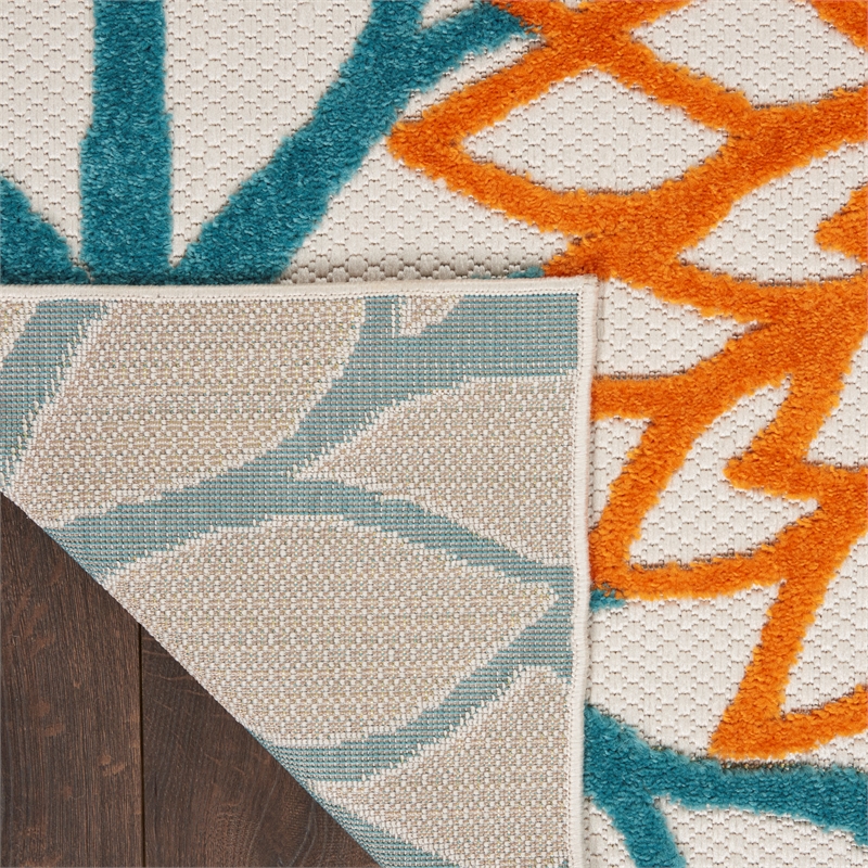 Pemberly Row 6' x 9' Turquoise Multicolor Outdoor Indoor/Outdoor Rug