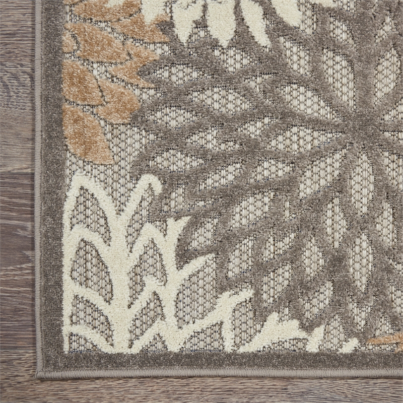 Pemberly Row Contemporary 6' x 9' Natural Outdoor Indoor/Outdoor Rug