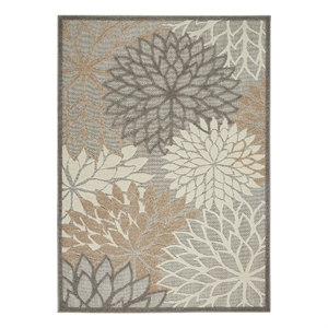Pemberly Row Contemporary 6' x 9' Natural Outdoor Indoor/Outdoor Rug
