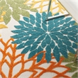 Pemberly Row 5' x 8' Fabric Indoor/Outdoor Rug in Turquoise Multicolor