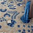 Pemberly Row 7' x 10' Natural/Blue Outdoor Indoor/Outdoor Rug Polypropylene