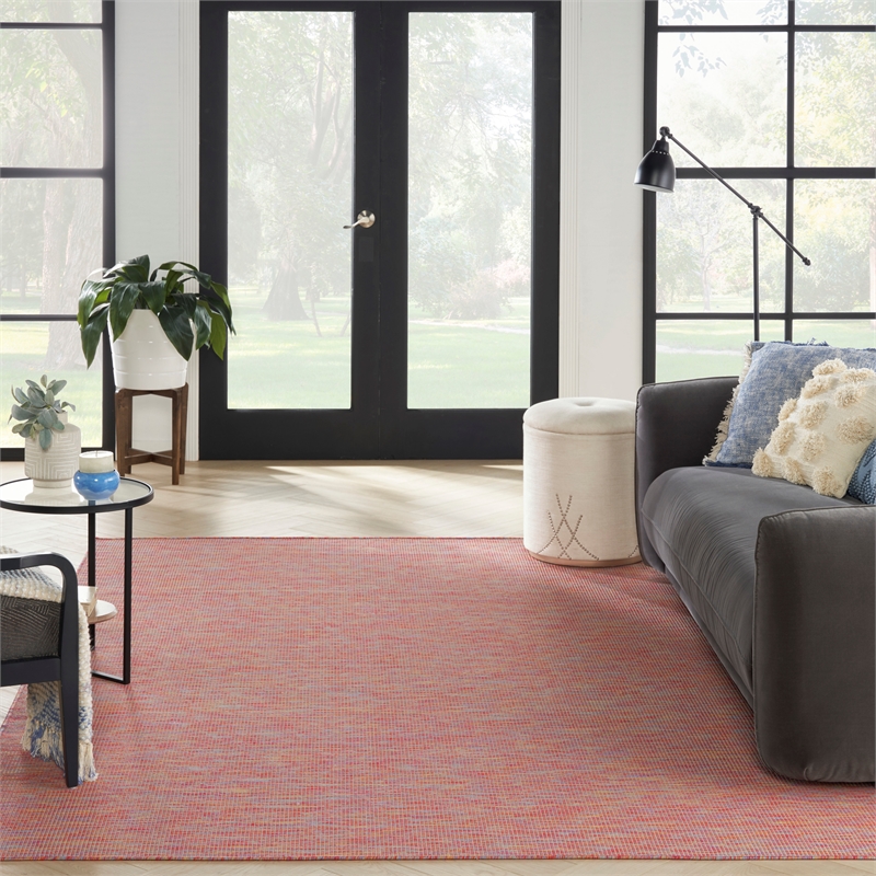 Pemberly Row Contemporary 7' x 10' Rainbow Modern Indoor/Outdoor Rug