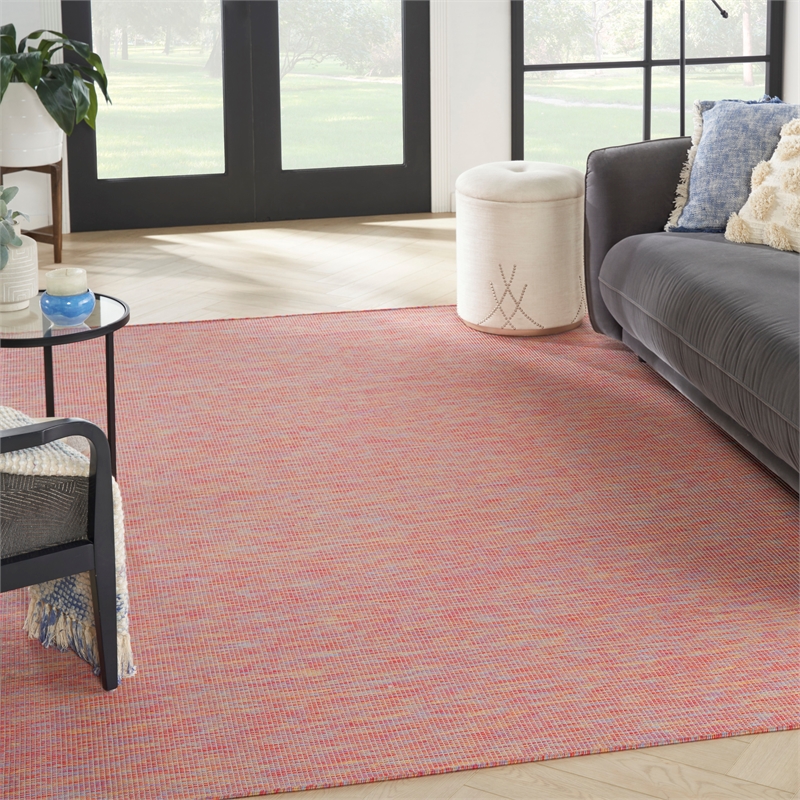 Pemberly Row Contemporary 7' x 10' Rainbow Modern Indoor/Outdoor Rug