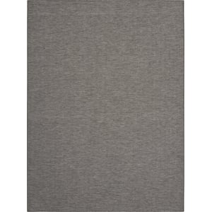 Pemberly Row Contemporary 8' x 10' Fabric Charcoal Modern Rug