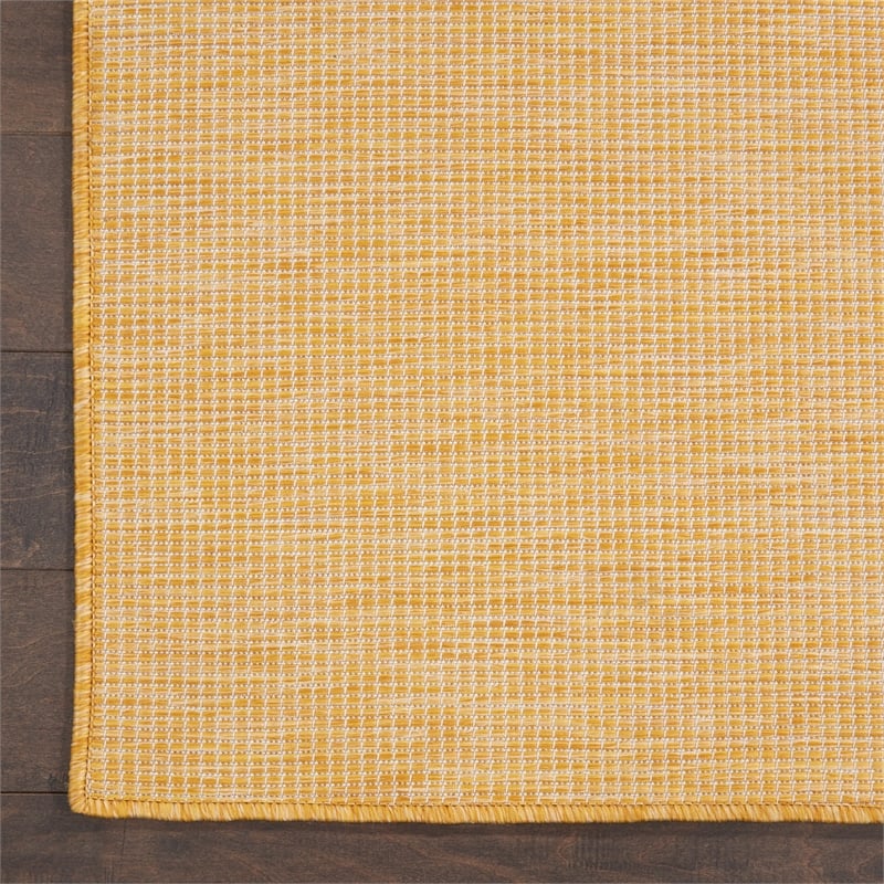 Pemberly Row Modern / Contemporary 8' x 10' Fabric Yellow Modern Rug
