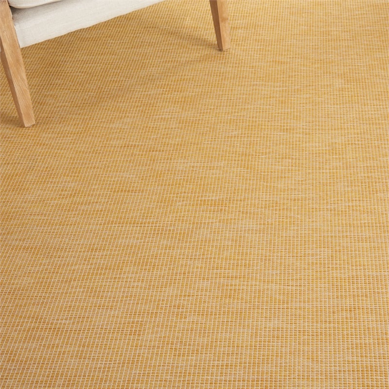 Pemberly Row Modern / Contemporary 8' x 10' Fabric Yellow Modern Rug