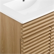 Pemberly Row Contemporary Wood Bathroom Vanity in Oak and White