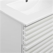 Pemberly Row Contemporary Wood Bathroom Vanity in White Finish