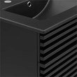 Pemberly Row Mid-Century Modern Wood Bathroom Vanity in Black