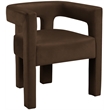Pemberly Row Modern / Contemporary Brown Velvet Dining Chair