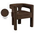 Pemberly Row Modern / Contemporary Brown Velvet Dining Chair