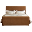 Pemberly Row Modern / Contemporary Fabric Saddle Velvet King Bed