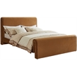 Pemberly Row Modern / Contemporary Fabric Saddle Velvet King Bed
