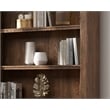 Pemberly Row Ladder Bookshelf 8' Tall Office Wood Bookcase in Brown