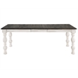 Pemberly Row Contemporary Weathered White 84 in. Wood Dining Table