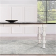 Pemberly Row Contemporary Weathered White 84 in. Wood Dining Table