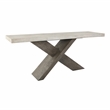 Pemberly Row Transitional Wood Console Table in Antique White/Corsican Gray