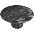 Pemberly Row Modern / Contemporary Marble Black Marble Coffee Table