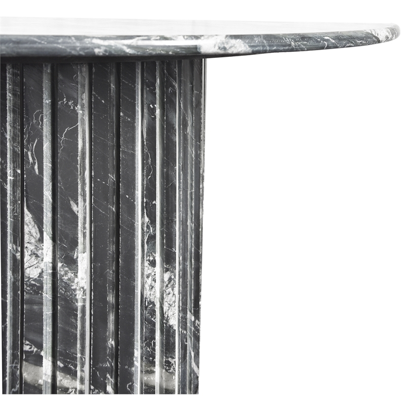 Pemberly Row Modern / Contemporary Marble Black Marble Coffee Table