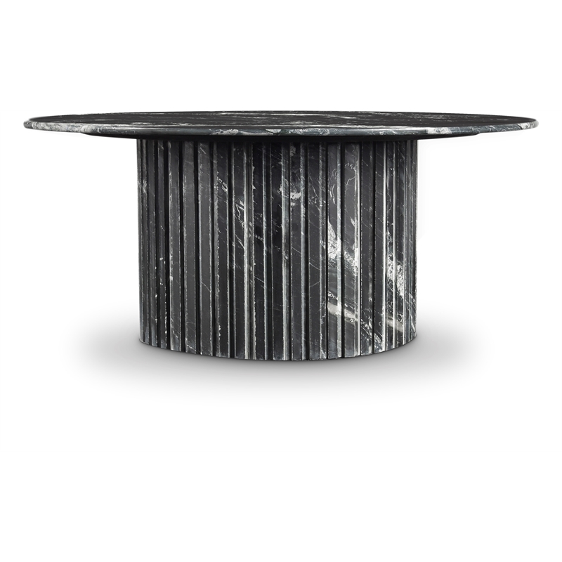 Pemberly Row Modern / Contemporary Marble Black Marble Coffee Table