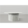 Pemberly Row Modern / Contemporary Marble White Marble Coffee Table