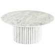 Pemberly Row Modern / Contemporary Marble White Marble Coffee Table