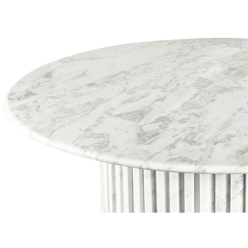 Pemberly Row Modern / Contemporary Marble White Marble Coffee Table