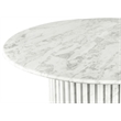 Pemberly Row Modern / Contemporary Marble White Marble Coffee Table