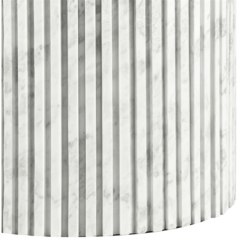 Pemberly Row Modern / Contemporary Marble White Marble Coffee Table