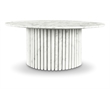 Pemberly Row Modern / Contemporary Marble White Marble Coffee Table