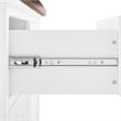 Pemberly Row 3-Piece Wood Kitchen Island w/ Square Stools in White