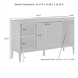 Pemberly Row Modern Particle Board Wood Sideboard in Matte Black