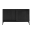 Pemberly Row Modern Particle Board Wood Sideboard in Matte Black
