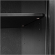 Pemberly Row Modern Particle Board Wood Sideboard in Matte Black