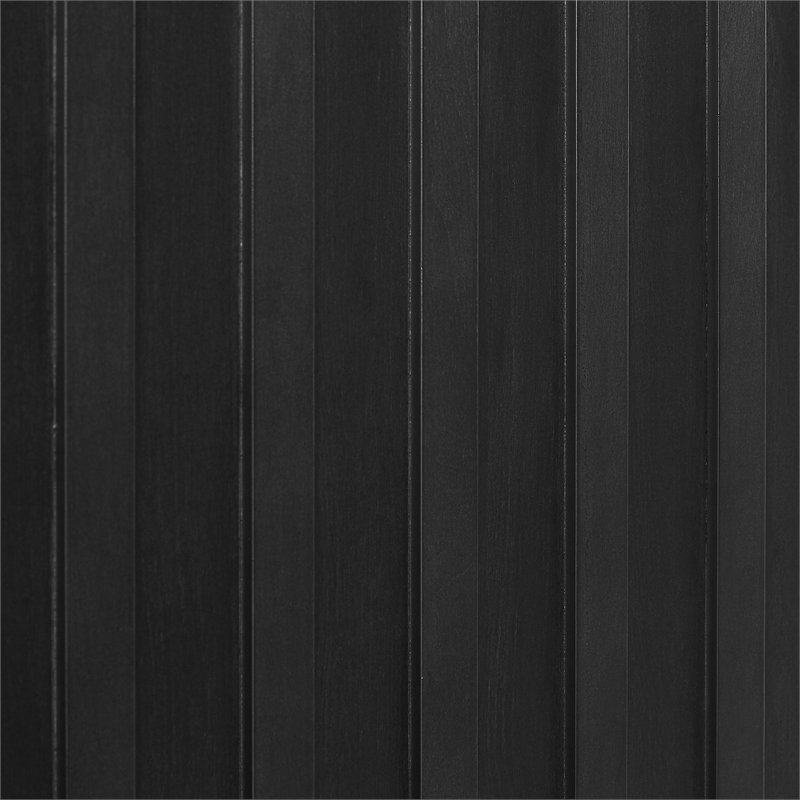 Pemberly Row Modern Particle Board Wood Sideboard in Matte Black