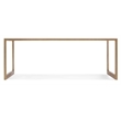 Pemberly Row Contemporary Rectangle Cocktail Table in Gold Wood