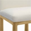 Pemberly Row Modern / Contemporary Cream Velvet Oak Dining Chair