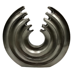 Pemberly Row 15 Inch Tall Decorative Handmade Aluminum Round Flower Vase