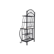 Pemberly Row Contemporary Baker's Rack with Faux Marble Shelf