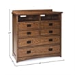 Pemberly Row Modern / Contemporary Wood 5-Drawer Media Chest Brown