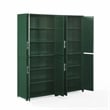 Pemberly Row Contemporary 2-Piece Kitchen Storage Pantry Set in Green